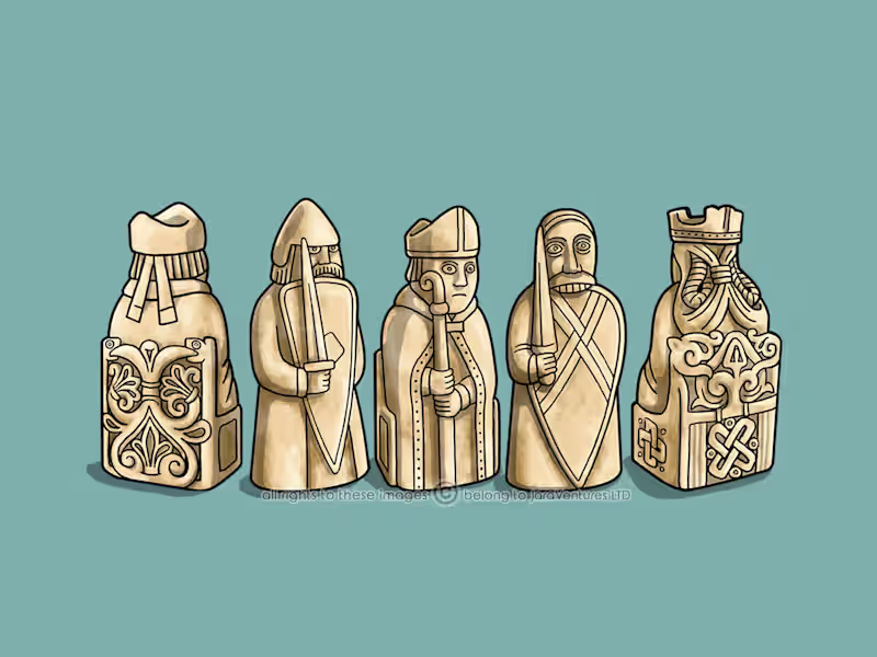 Cover image for Lewis Chessmen - Historical Adventure Game Art