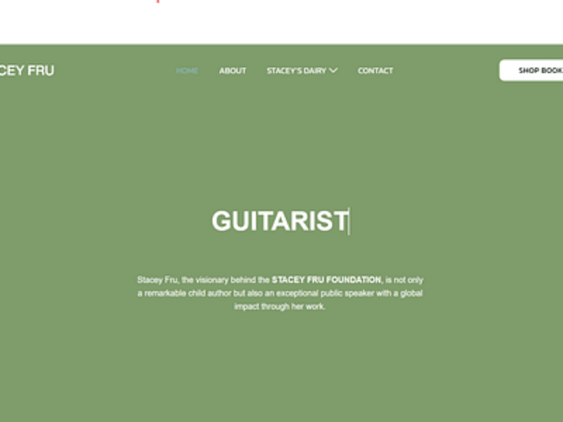 Cover image for Stacey Fru - Personal Website of Young Author