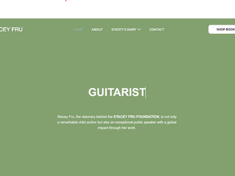 Cover image for Stacey Fru - Personal Website of Young Author