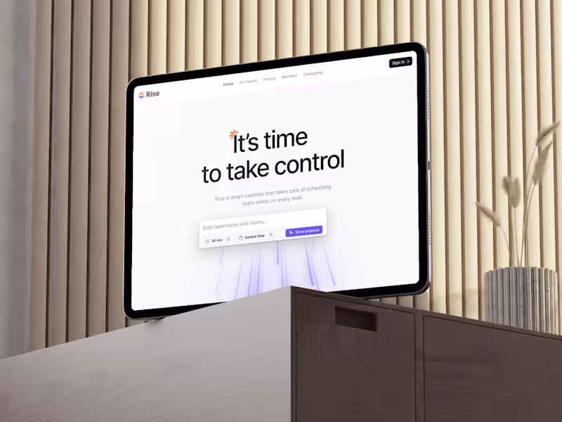 Cover image for Rise Calendar - Landing Page & Framer Development