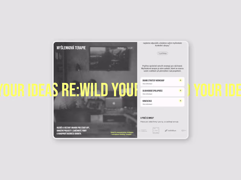 Cover image for Myšlenková Terapie – Framer Landing page