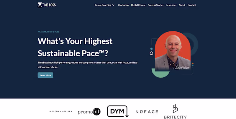 Cover image for TimeBoss Website Redesign