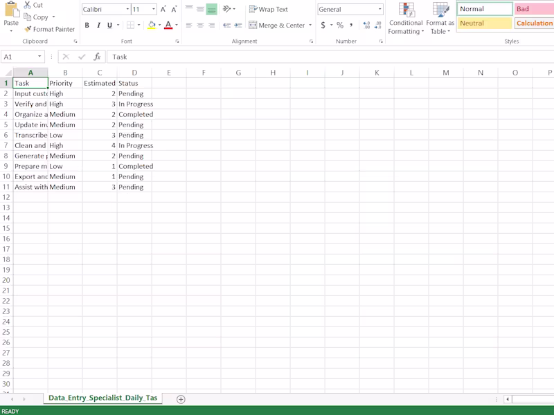 Cover image for Data Entry Specialist 