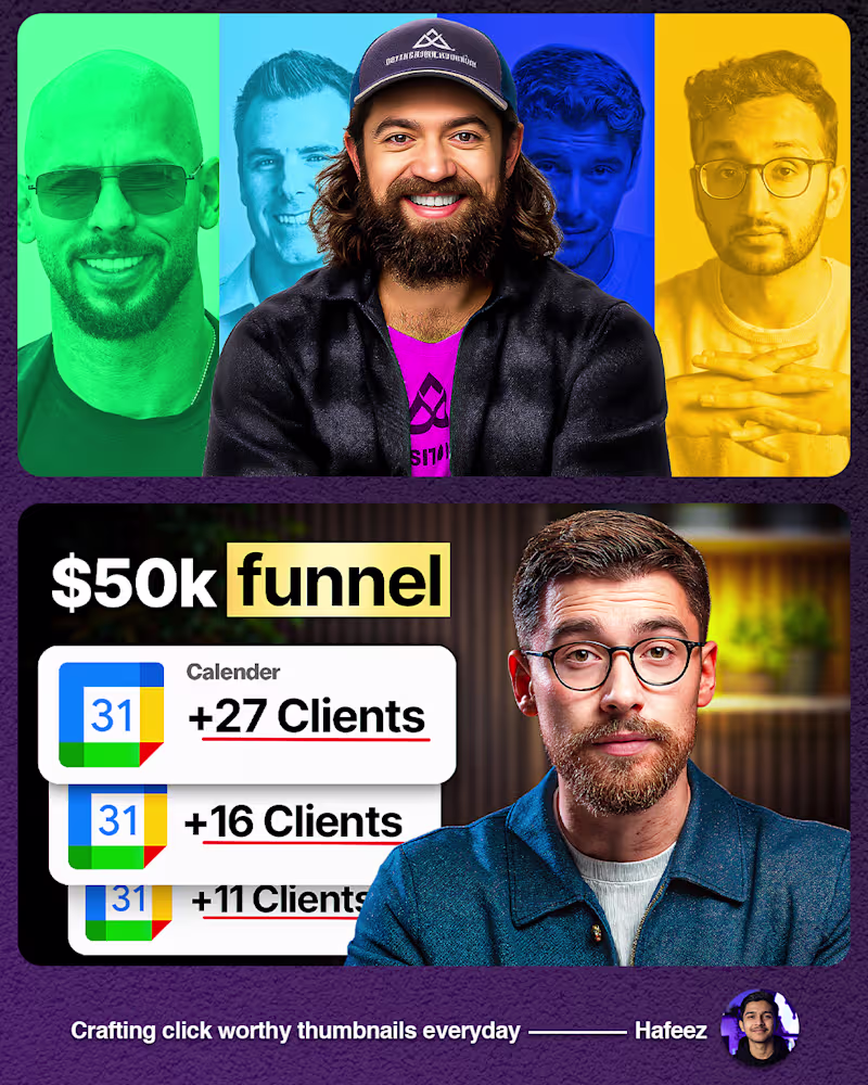 Cover image for Recent Thumbnails Alex Hormozi & Iman Ghadzi Style