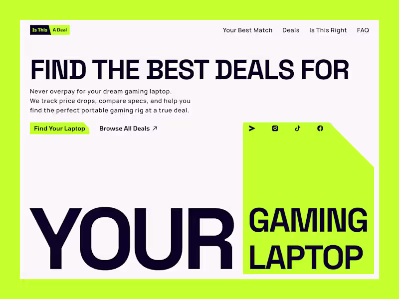 Cover image for IsThisADeal — best gaming laptop deals