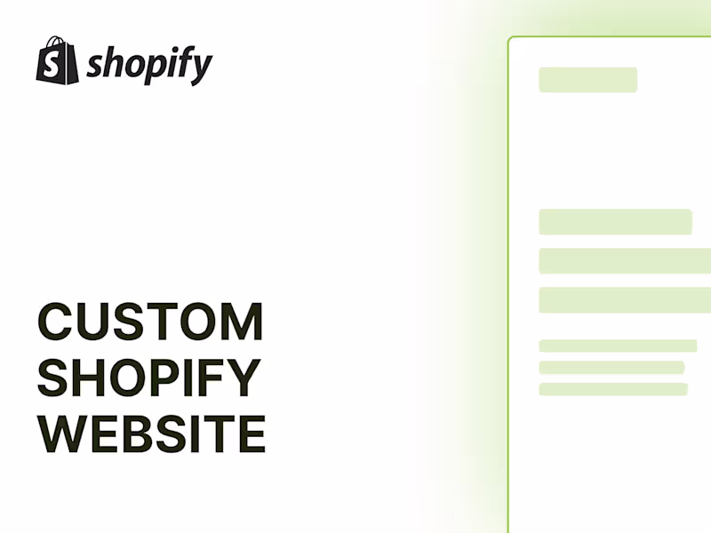 Cover image for Shopify Website Design / Development