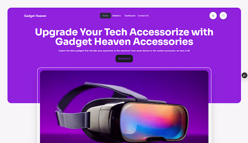 Cover image for UI/UX Prototype – Gadget Heaven (E‑Commerce Platform)