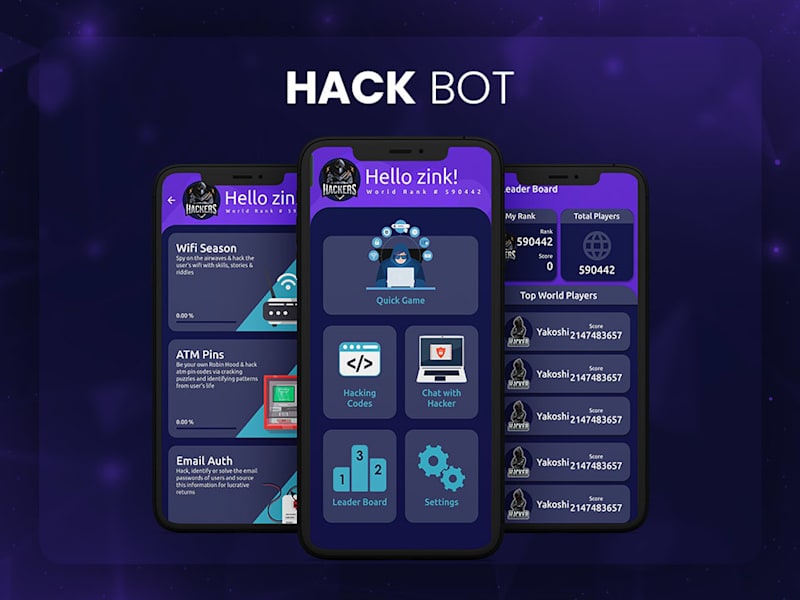 Cover image for Cyber Hacker Bot Hacking Game in flutter