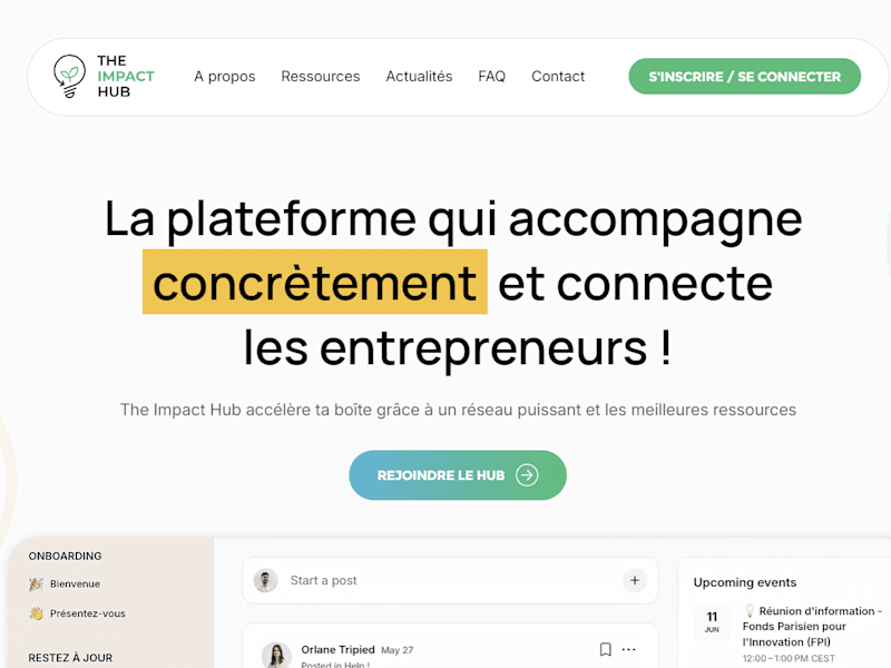 Cover image for SaaS Landing page - Wix Studio - The Impact Hub