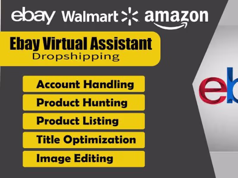 Cover image for Special Virtual assistant for Amazon / Ebay / walmart