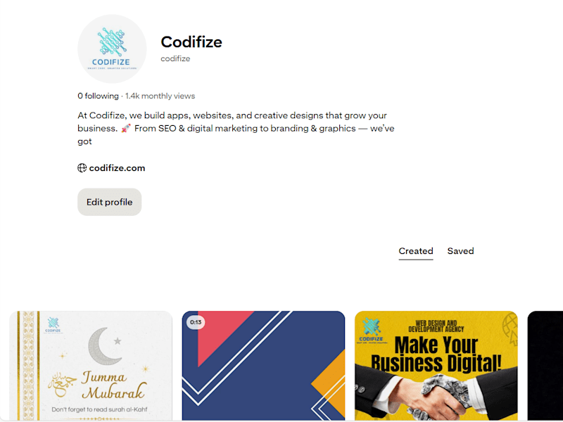 Cover image for Pinterest Page Management & Content Strategy for Condifize