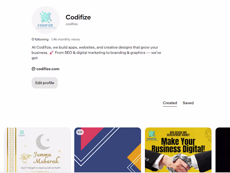 Cover image for Pinterest Page Management & Content Strategy for Condifize
