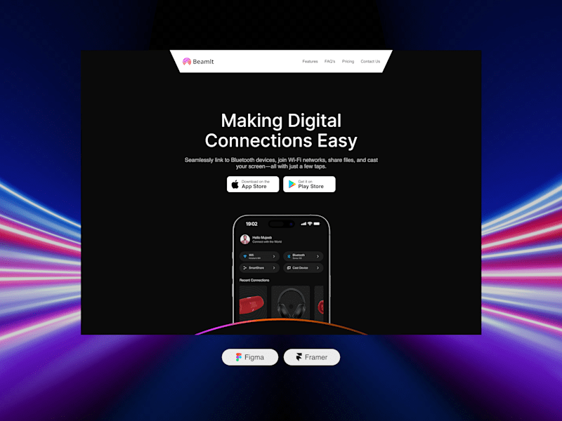 Cover image for Framer Landing Page Design for Beamlt