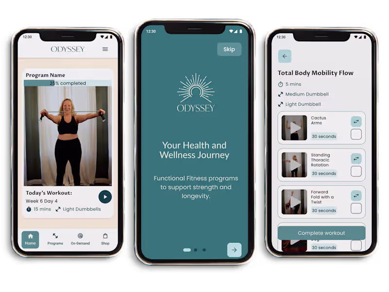 Cover image for Odyssey Health App Design and Documentation