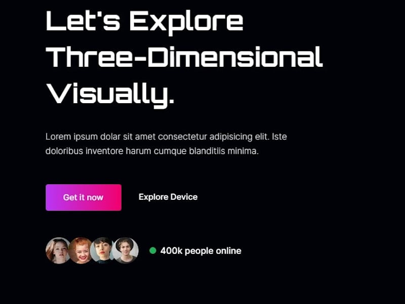 Cover image for Landing Page: VR Landing Page