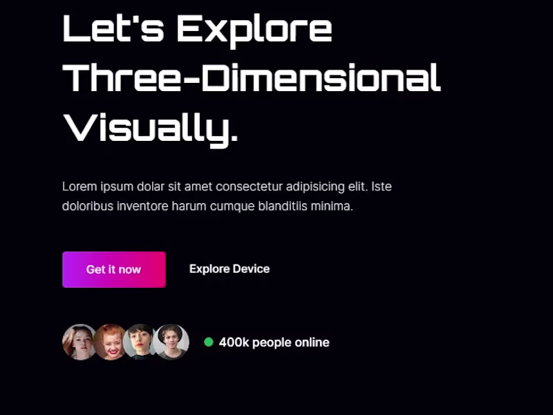 Cover image for Landing Page: VR Landing Page