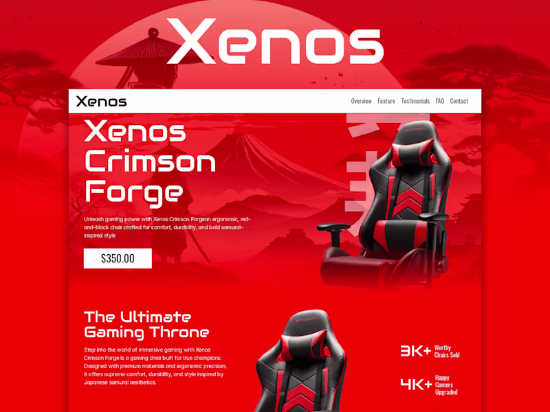 Cover image for Xenos -Single Product Landing Page