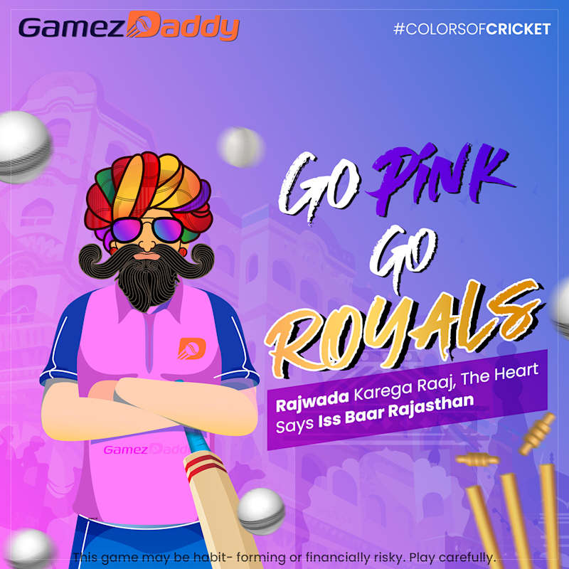 Cover image for GamezDaddy Campaign  "Colours of Cricket" on Behance