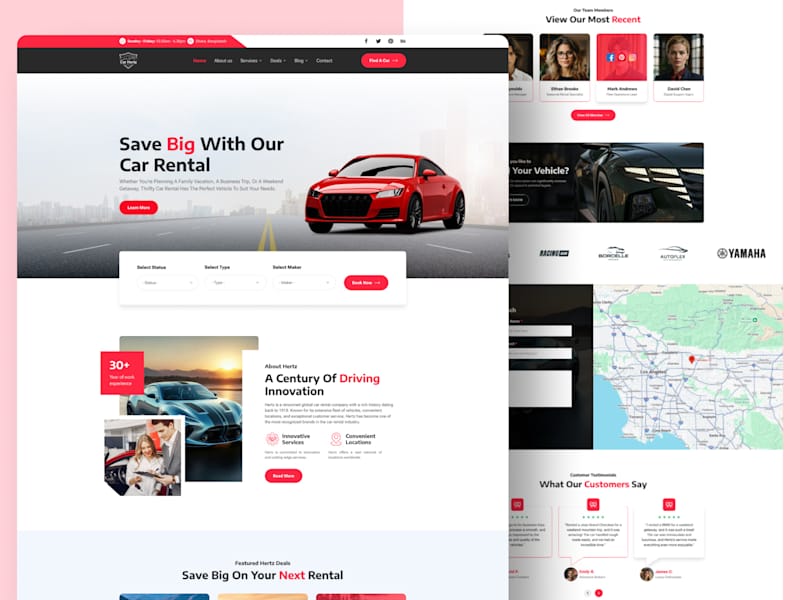Cover image for Car Rental Website Design