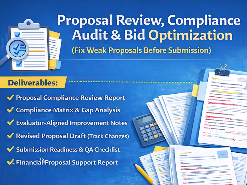 Cover image for Proposal Review, Compliance Audit & Bid Optimization