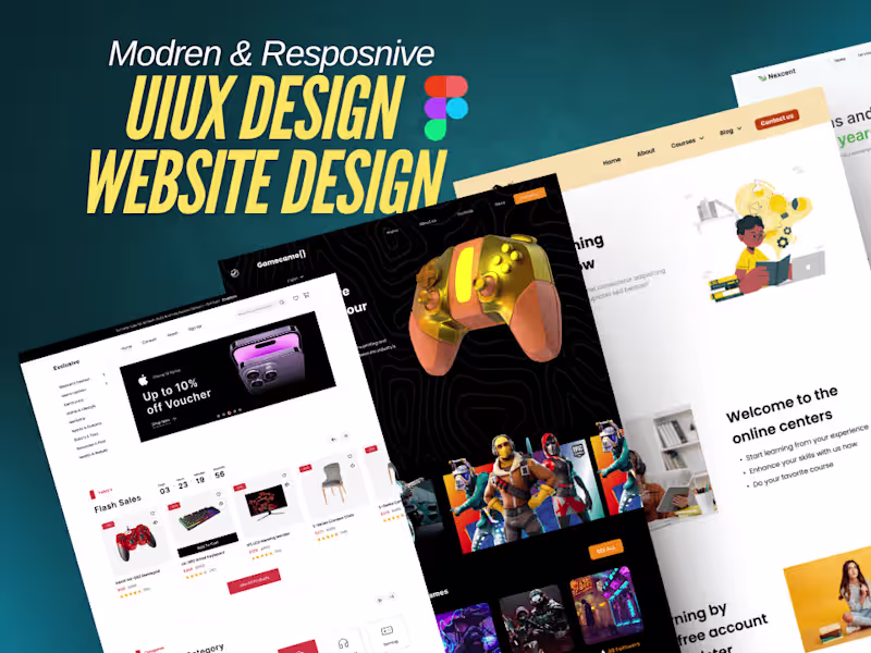 Cover image for I will do professional figma website and UI UX design