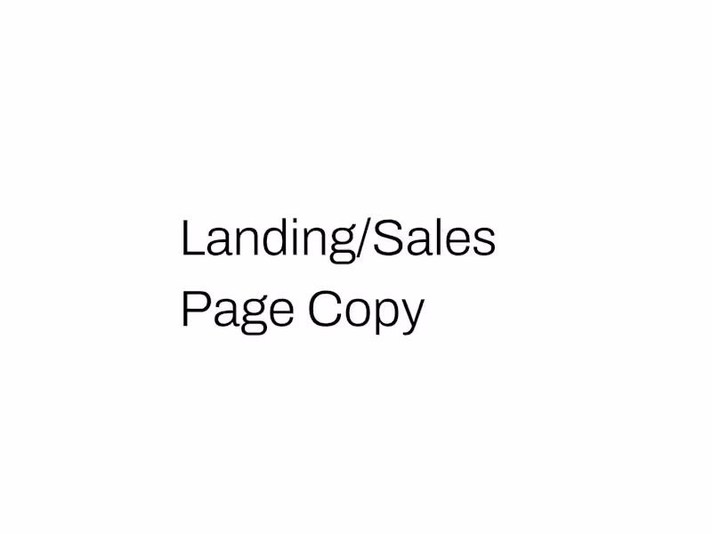Cover image for Landing/Sales Page copy
