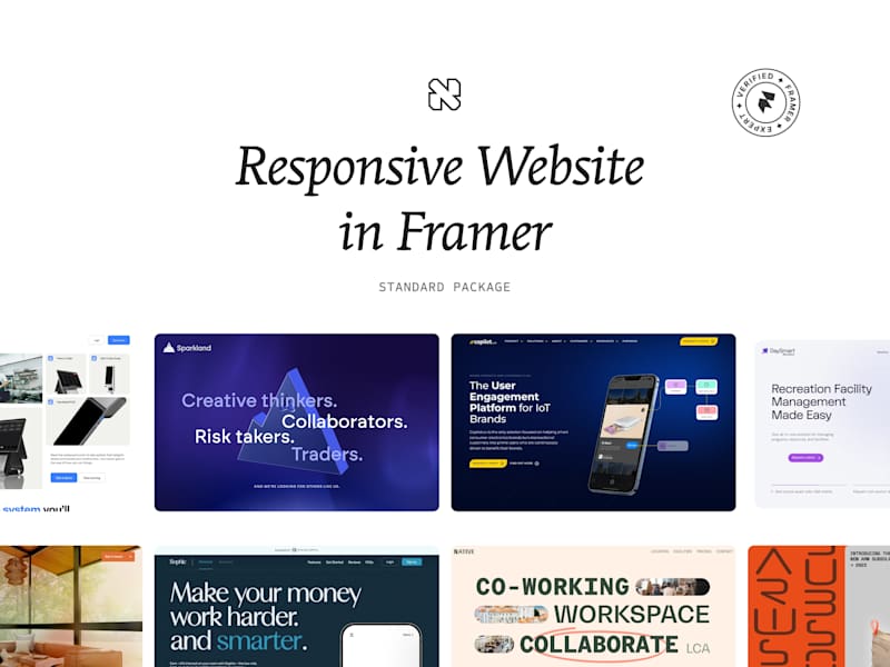 Cover image for Responsive Website in Framer — Standard Package