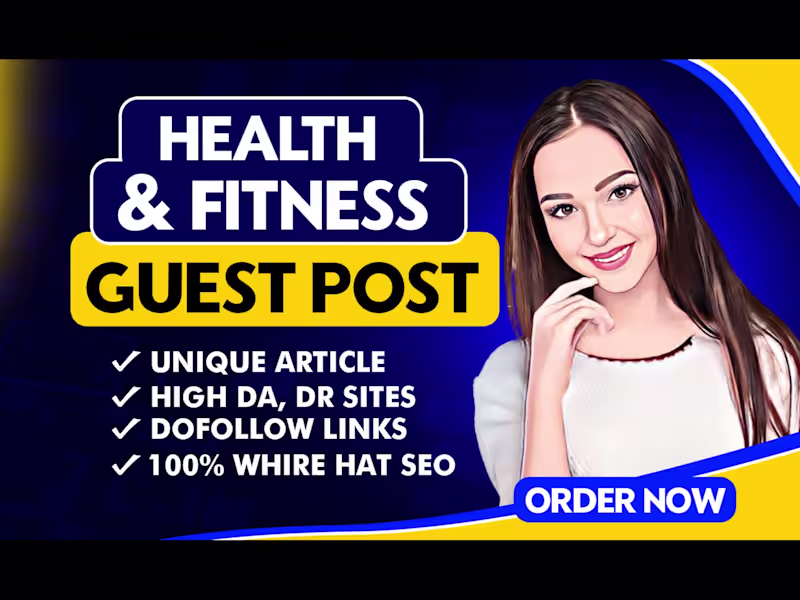 Cover image for I will do health and fitness guest posts on contextual backlinks