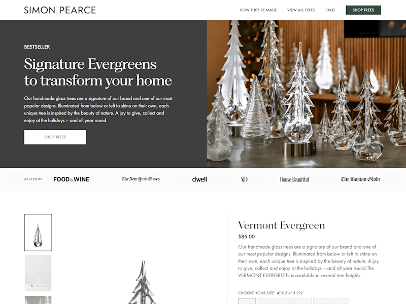 Cover image for Simon Pearce Landing Page on Replo