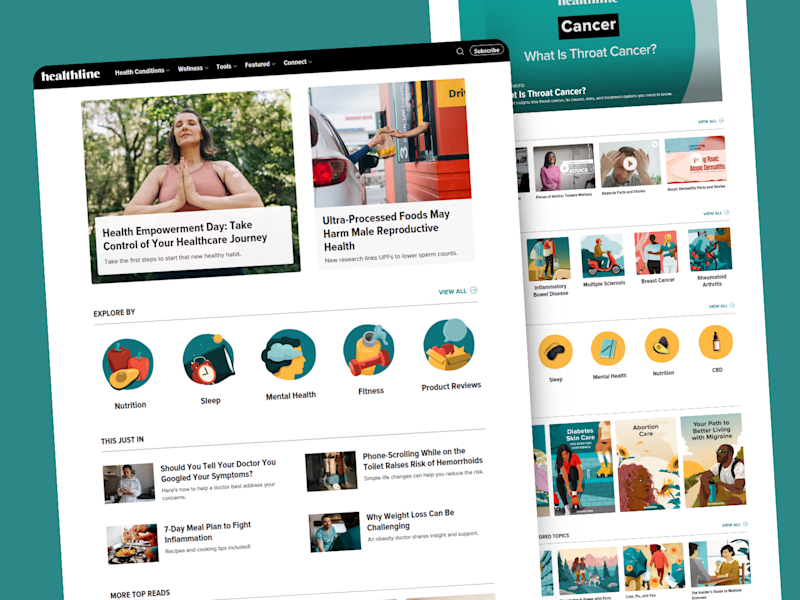 Cover image for Healthline Website Redesign for Enhanced User Experience