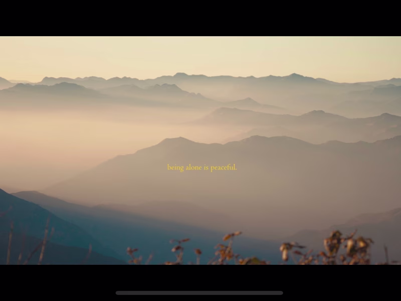Cover image for Sometimes being alone is Peaceful | Short film 