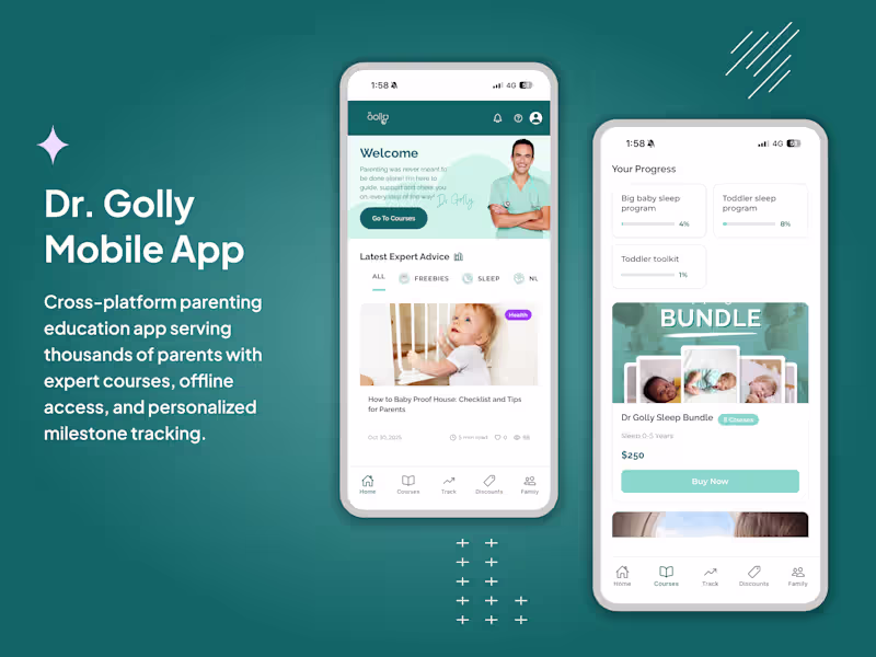 Cover image for Dr. Golly Parenting Support Mobile App Development