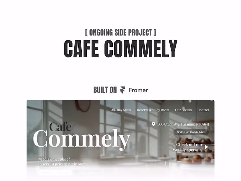 Cover image for Cafe Commely Concept Design