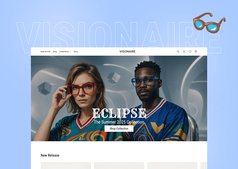 Cover image for VISIONAIRE | Figma to Webflow Ecommerce Website