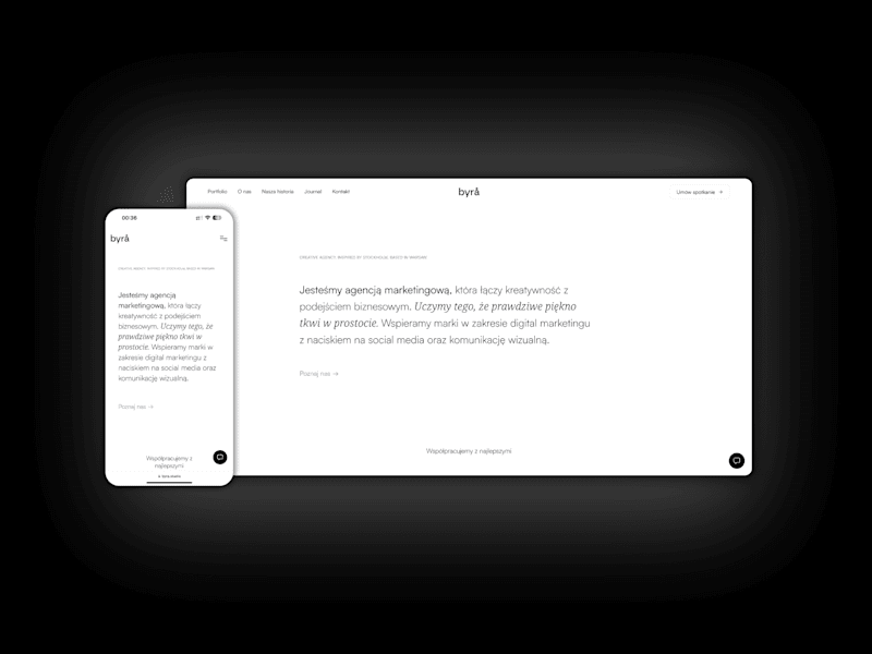 Cover image for Design and implementation of the byrå website