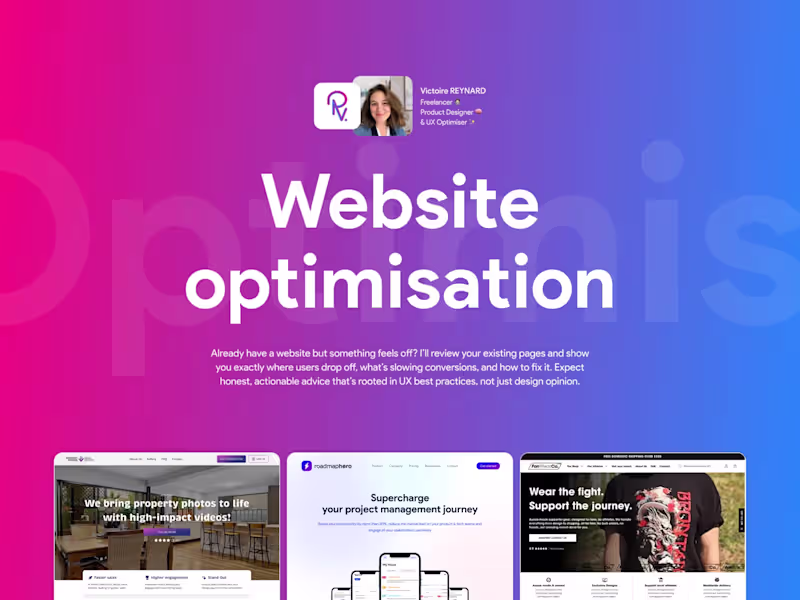 Cover image for I will optimise your Website to drive conversions • UX 