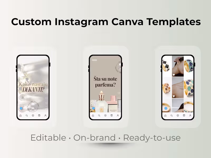 Cover image for Custom Instagram Canva Templates - Editable & On-Brand Designs