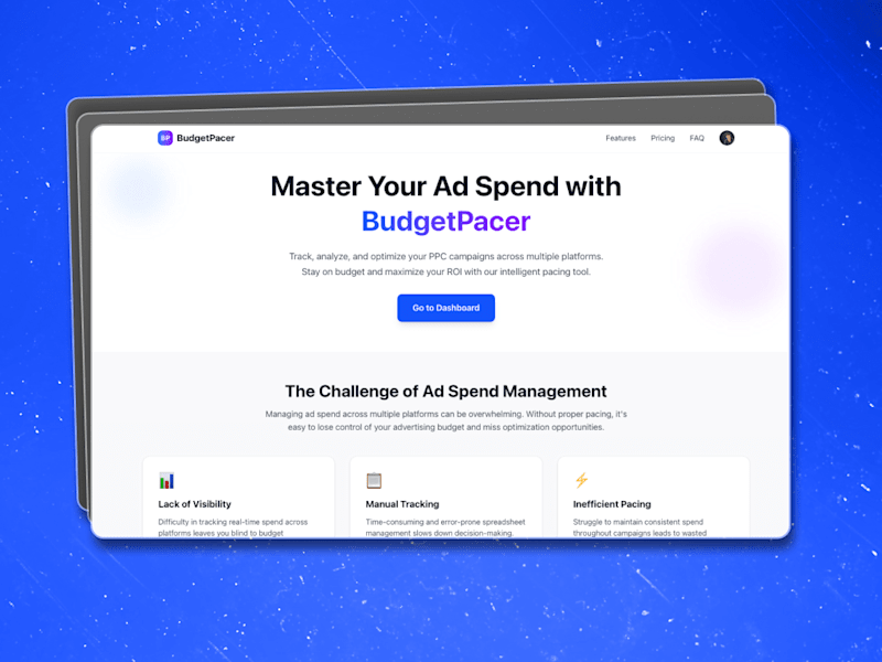 Cover image for BudgetPacer Ad Spend Tracking SaaS Development