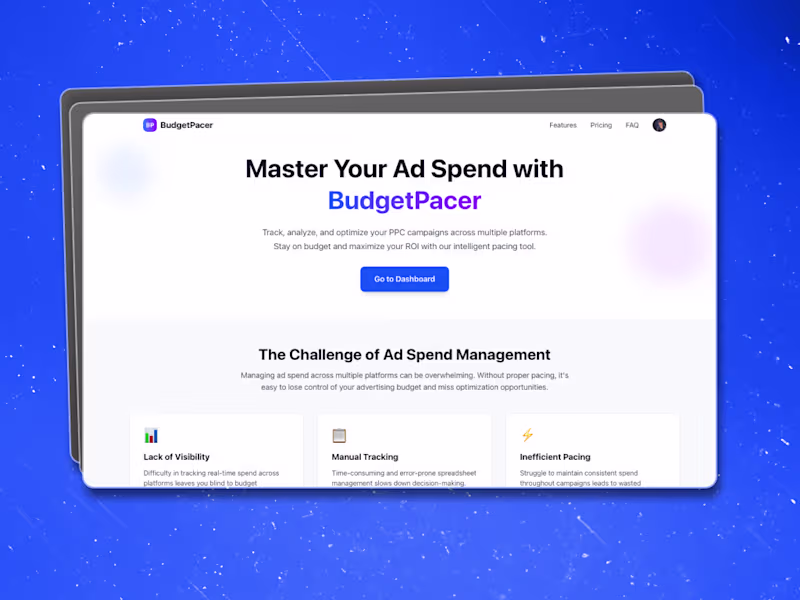 Cover image for BudgetPacer Ad Spend Tracking SaaS Development