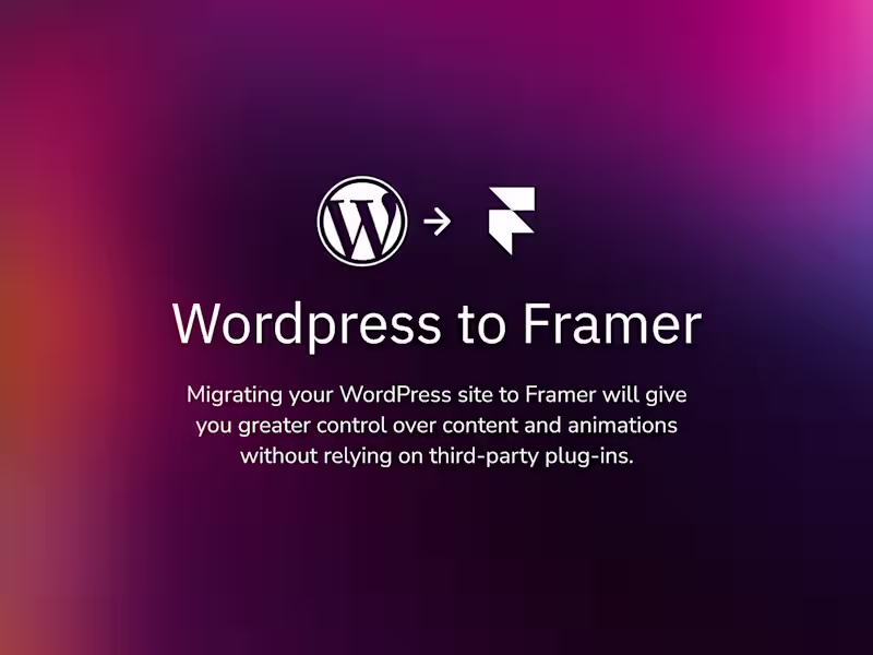 Cover image for Wordpress 2 Framer