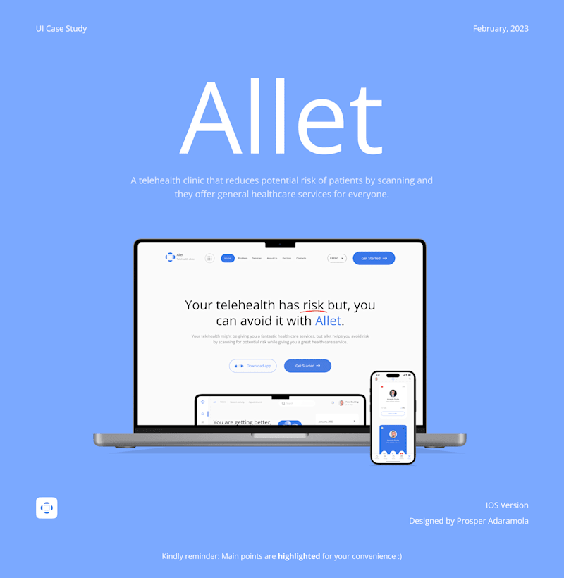 Cover image for Allet: A telehealth clinic