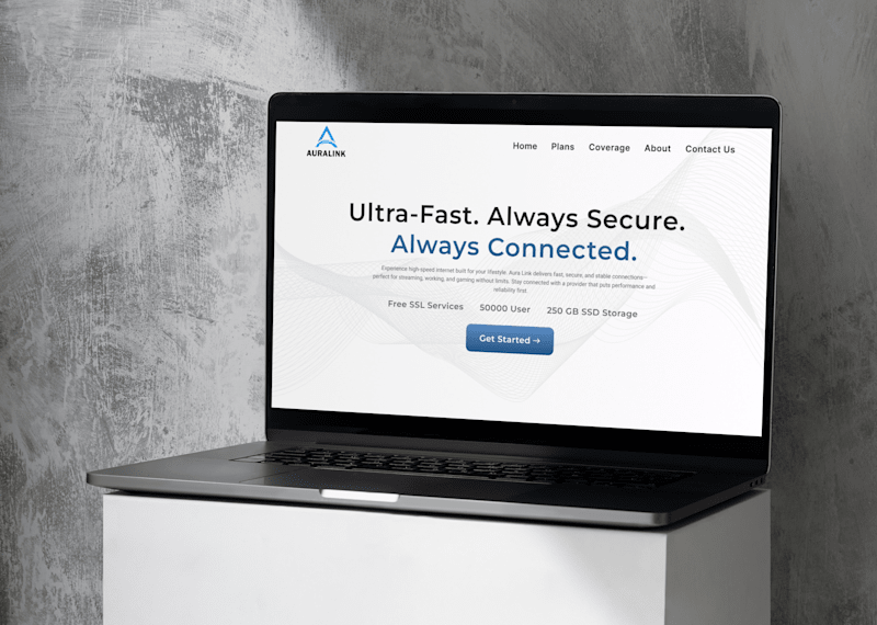 Cover image for AURA LINK — Internet Service Provider | Landing Page