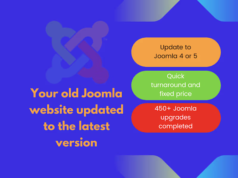 Cover image for Joomla Upgrade