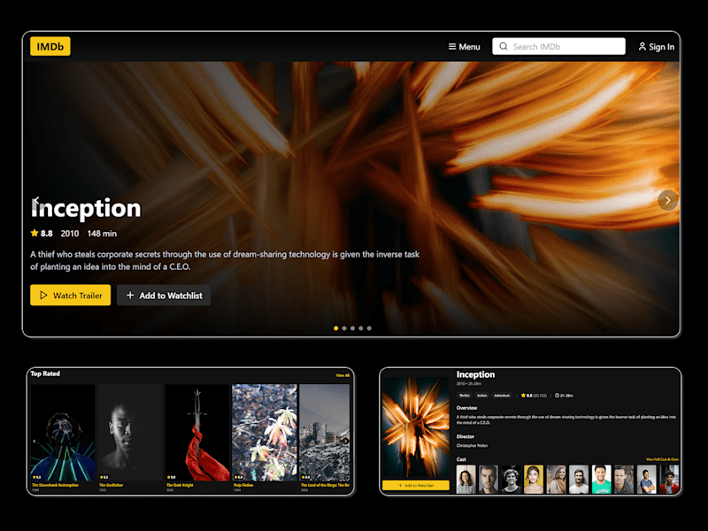 Cover image for IMDb Clone - UI