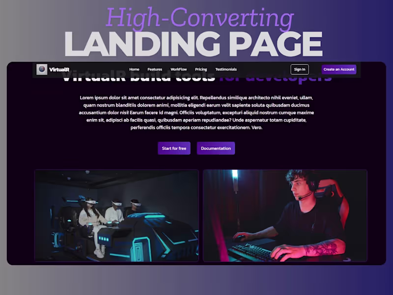 Cover image for  High-Converting Landing Page Website