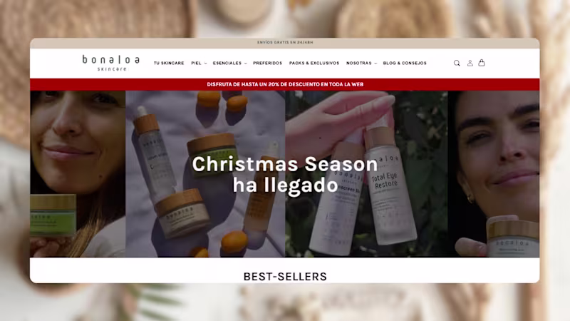 Cover image for Tienda online para productos de skincare