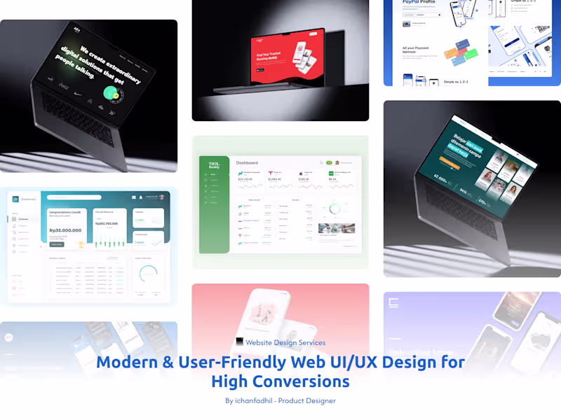 Cover image for Modern & User-Friendly Web UI/UX Design for High Conversions