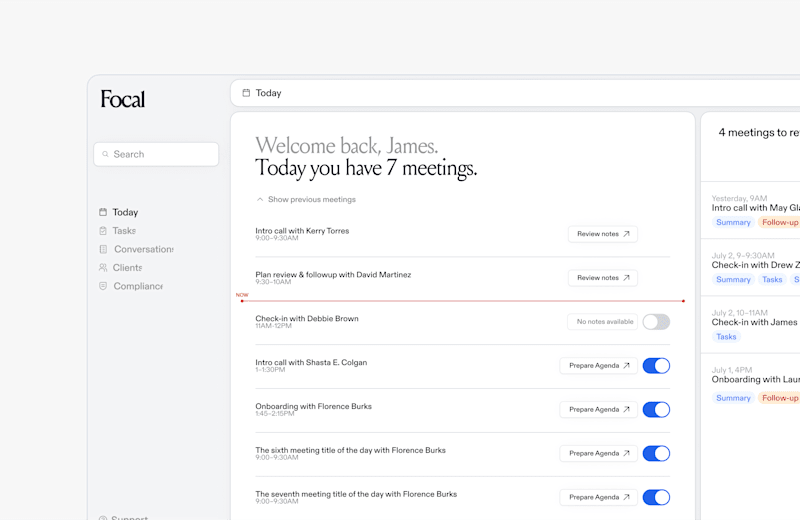 Cover image for Focal – Secure Al Meeting Assistant for Financial Advisors