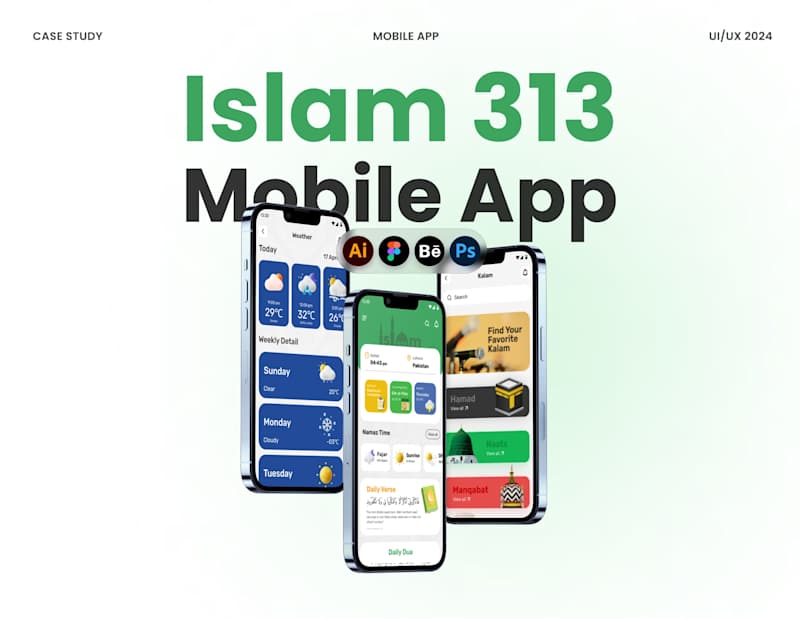 Cover image for Muslim App UI Design | Islamic App UI/UX | Islam 313 app