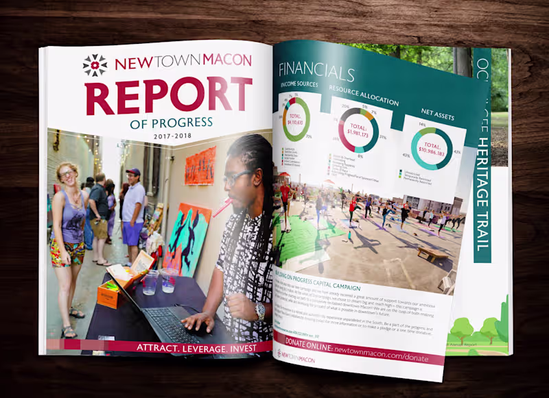 Cover image for NewTown Macon Annual Report 2018 - Erica Neubauer